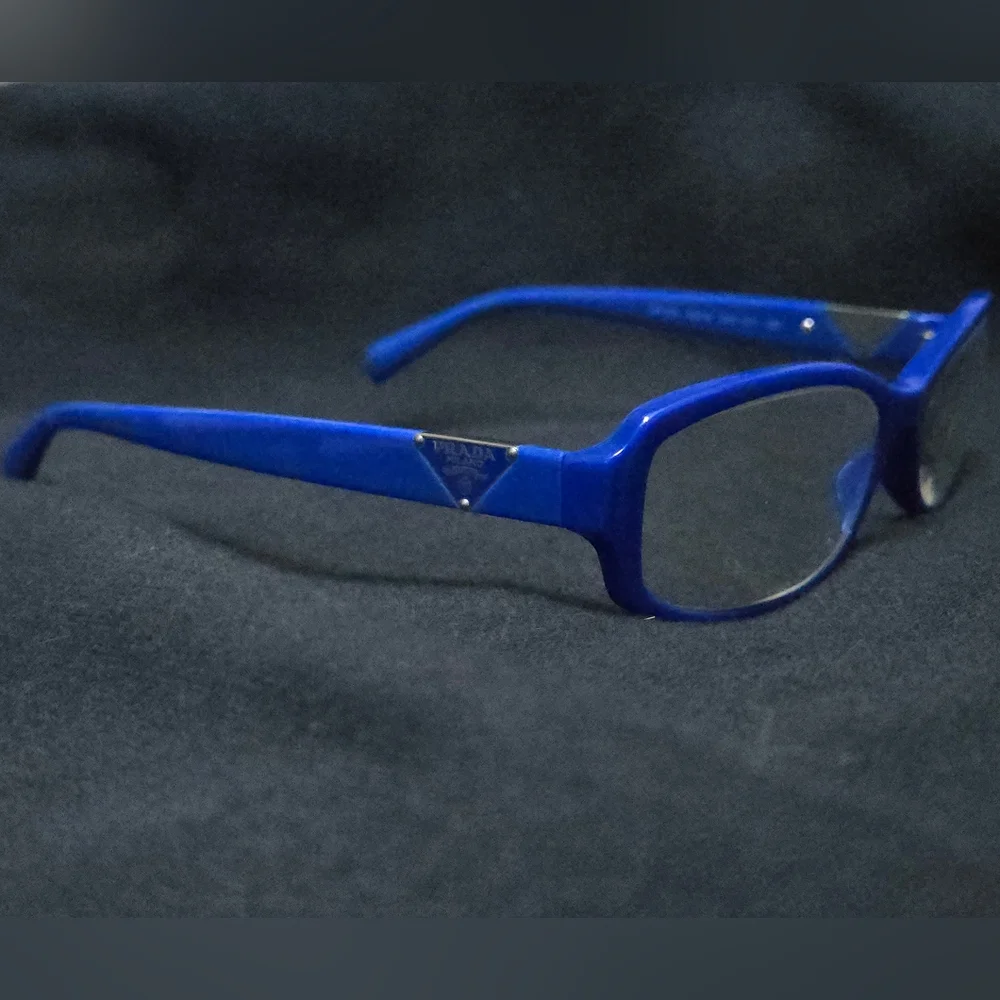 EUC PRADA PR 10NV Eyeglasses DAK1O1 Blue 53-16-135 - Picture 3 of 8